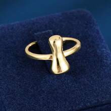 1pc Minimalist Letter Design Adjustable Open Ring For Women - Multicolor - View 60