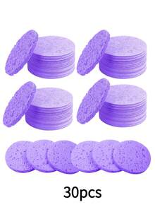 30/60/90 Pcs Facial Sponges Compressed Face Sponge Natural Cleaning Sponge For Facial Cleansing, Exfoliating Mask, Makeup Removal Rich In Foam Improve And Remove Dead Skin Cells Use In Your Bathroom, Room, Office, Purse - Multicolor - View 20