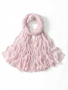 1 chiếc khăn trùm đầu bằng vải viscose màu trơn, thời trang, thoáng khí, nhẹ, đường viền may khóa đôi, khăn dành cho nữ, phù hợp cho mọi mùa để phối với váy. - Nhiều màu - Xem 33