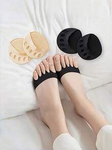 10/4/2/1 Pairs Front Foot Pads, Pain-Relieving Sweat-Absorbing Invisible Toe Socks - Multicolor - View 10