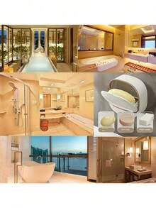 1 khay đựng xà phòng treo tường, kiểu dáng sang trọng có lỗ thoát nước, thích hợp cho phòng tắm, không cần khoan. - nhiều màu - Xem 10