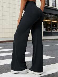 YEOREO Workout Leggings Womens No Front Seam Straight Leggings  31.5" High Waist Buttery Eddiy Gym Yoga Pants Summer Clothes For Women - 黑色 - 查看 1