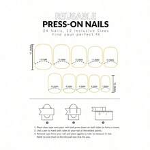 24pcs Short Squpink French Manicure Nail Stickers, Medium 3D Bow Design Acrylic False Nails Set, Includes 1pc Jelly Gel And 1pc Nail File, Easy To Wear, Suitable For Women's Daily Work, Festivals, Parties, Nail Art Supplies - Multicolor - View 4