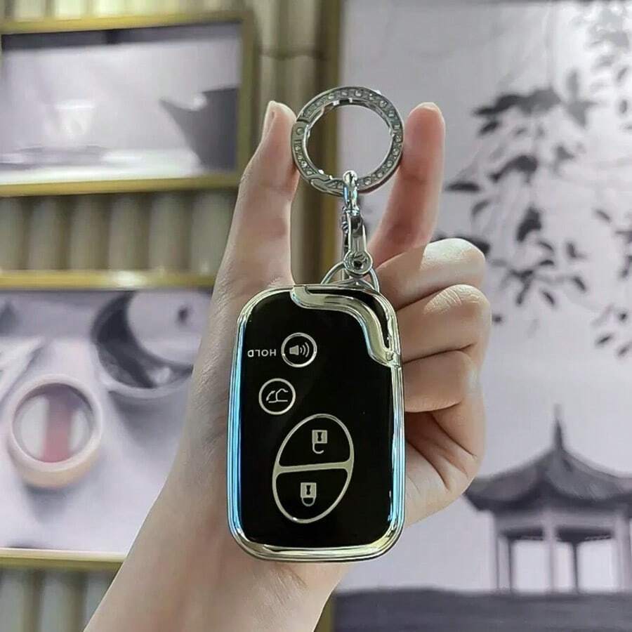 Móc khóa kèm dây đeo cho Lexus GX460, RX350, ES350, IS250, GX460, LX570, IS350, GS430, GS300, GS450h - E-type thông minh 4 nút - Xem 1