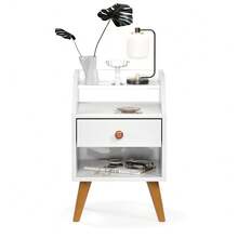 Dakota Bedside Table Bedroom Decor - Blanco - Ver 5