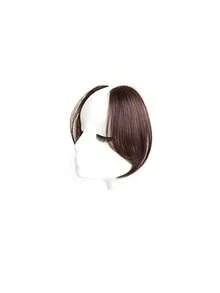 4/2pcs Fringe Wig Pieces, High-Temperature Resistant 10-Inch Double-Hair Clips For Sideburns, Air-Style Side Profile Fringe Backing Stickers, Natural "Double-Hair" Clips Like Silk, Wig Fringes, Women's Wigs, Styling Tools - Multicolor - View 10