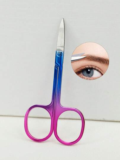 1 Pc Cuticle Scissors Extra Fine Curved, Portable Stainless Steel Manicure Scissors With Sharp Curved Blade