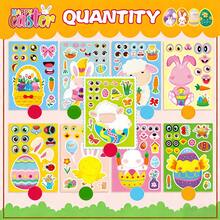 9/18/36张复活节贴纸，儿童DIY贴纸，动物和复活节彩蛋主题，适合制作复活节篮子填充物、学校教室派对礼品袋填充物 - 復活節 - 查看 2