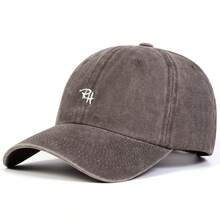 1pc Women's RH Embroidered Washed Baseball Cap, Fashionable Adjustable Sun Protection Casual Hat Suitable For Spring, Autumn Outings, Travel, Beach, Party - Multicolor - View 11