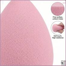 4 Pcs Dry And Wet Use Makeup Sponge Set Blender Beauty Foundation Blending Sponge For Liquid Cream In Pink And White - Pink *4 - View 5