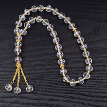 1串33颗10毫米玻璃珠穆斯林念珠，用于礼拜、祈祷，斋月节日礼物，祈祷念珠 - 混色 - 查看 11