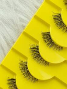10 Pairs Half Lashes Clear Stems Cat Eye Look False Eyelashes Natural Fluffy Tail Elongated Faux Mink Lashes Reusable Clear Band Fake Eyelashes Makeup Tools Extension Fake Lashes Individual Lash Cluster Eyelashes - Natural Short Lashes - View 5