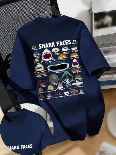 男童休闲印花圆领短袖T恤，夏季上衣