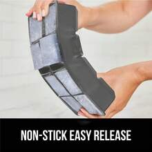 Slow Melting Large Silicone Ice Cube Tray For Freezer, Easy To Push 8 Giant Square Cubes, Use For Cocktails, Iced Coffee, Water Bottle, Frozen Puree, Kitchen Bar Essentials, 1 Pack, Gray - Xám - Xem 6