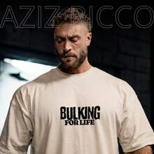 Oversized Gym T-Shirt, Bulking For Life, Premium 30.1 Cotton - Nhiều màu - Xem 8