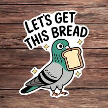 1PC Lets Get This Bread Sticker, Cute Pigeon Laptop Decal, Motivational Quote Vinyl, Funny Gift, Waterproof Peel & Stick Water Bottle Sticker, Bread Pigeon Tumbler Decal, Trending Humor Notebook Vinyl, Perfect Gift For Hustlers, Adorable Bird Car Sticker, Easy Apply Funny Laptop Accessory, Green Pigeon Water Bottle Decal, Vinyl Computer Sticker, Sassy Quote Notebook Decor, Get Bread Tumbler Sticker, Animal Humor Car Decal - S1998 - View 11