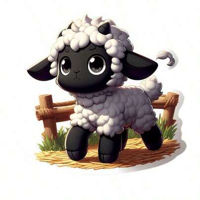 1张/2张/3张可爱卡通绵羊热转印贴纸，适用于DIY T恤、牛仔裤、枕头、背包、帽子和沙发套，防水、防褪色、耐用、可水洗塑料贴纸，趣味图案，可用于布料装饰、服装点缀，适合手工爱好者