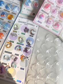 3D立体浮雕贴纸，可爱卡通人物，浮雕奖励贴纸，适用于手机、珠宝、水晶等装饰，海洋、蝴蝶、冰淇淋等主题装饰贴纸 - 彩色 - 查看 3