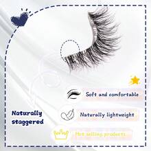 7 Pairs Natural Looking False Eyelashes, Lengthening, Fluffy, Soft, Delicate, Lively, Cute, Transparent Stem, Very Realistic, Suitable For Daily Use, Light Makeup, Dates, Sweet, Makeup Eyelashes - Natural Lashes - View 6