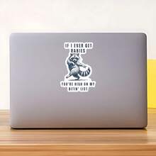 1PC Funny Raccoon Sticker, Chaos Raccoon Laptop Decal, Sassy Animal Vinyl, Sarcastic Gift, Waterproof Peel & Stick Water Bottle Sticker, Raccoon Tumbler Decal, Trending Chaotic Notebook Vinyl, Perfect Gift For Meme Lovers, Cute Raccoon Car Sticker, Easy Apply Sarcastic Laptop Accessory - S1849 - View 9