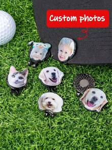 Customizable Photo Hat Clip, Magnetic Golf Ball Marker, Golf Accessories, Custom Pet Or Children Photo Gifts, Personalized Sports Enthusiast Gift - Multicolor - View 9