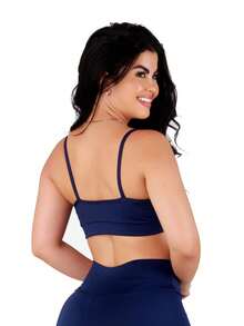 Work Fitness Women Sports Tees & Tanks - Navy Blue - View 2