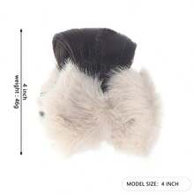 女士低发髻发饰，带爪夹和发圈，毛茸茸的碎发修饰脸型，自然蓬松，可扎成后脑勺发髻 - 彩色 - 查看 17