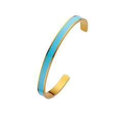 新款时尚配饰，女士不锈钢彩色珐琅手镯，8毫米金色C形可调节不锈钢手镯，适合日常佩戴或送礼。 - C型琺瑯手鐲 - 查看 6