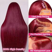 Straight Wigs Human Blended Hair 13x6 13x4 5x5Lace Front Wigs Human Blended Hair Pre Plucked 200 Density HD Lace Frontal Wigs Human Blended Hair For Women Glueless Wigs Human Blended Hair Natural Black 28 Inch - Bugs - View 4