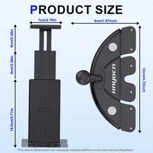 xnyocn New Car CD Slot Tablet Holder Compatible With Tablets And Phones 360° Adjustable Fits Devices 4.7-14 Inches Driver-Specific In-Car Mount - Black - View 8