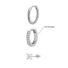 3pcs Copper Plated Classic Fashion Daily Wear Earrings For Women - 3 Copper  Earrings - View 4