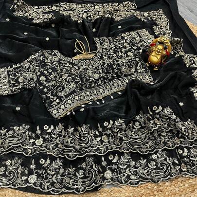 Space Silk Traditional Saree With Ready Blouse, Cultural Wear For Women