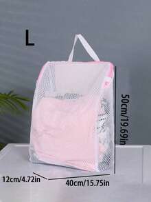 1pc Honeycomb Mesh Laundry Bag With Handle, 12x8 Inch Zipper Wash Bag For Delicates, Socks And Underwear - Pink And Blue, Breathable Laundry Organizer For Travel, Gentle Wash, Protects Lingerie, Delicates Care, Laundry Ty, Durable Zip, Compact Travel Essential, Multi-Use Washing Tote, Everyday Laundry Companion, Lightweight And Breathable Mesh Construction Enhances Airflow, Prevents Snagging Of Fabrics, Colorfast Finish, Easy To Wipe Clean, Ideal For Apartment Living And Campus Use - Multicolor - View 14