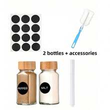 2 cái/12 cái lọ thủy tinh đựng gia vị 120ml - Màu Khaki - Xem 5