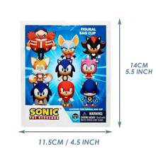 Sega 1件裝 刺蝟索尼克官方授權盲盒 3D角色吊飾包飾禮品組，包含索尼克與貼爾斯，動漫收藏品，背包裝飾 - 彩色 - 查看 4