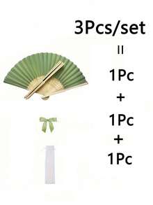 1/3/5/36/18/24/60支装婚礼手扇套装，包含感谢卡和礼品袋，绿色折叠手扇配透明袋和蝴蝶结，婚礼回礼，DIY趣味礼物，家居装饰，适合作为新娘回礼、伴娘礼物、节日必备、结婚礼物、教师节礼物、单身派对礼物、房间装饰，是派对、活动和夏季配饰的完美之选。 - 軍綠色 - 查看 15