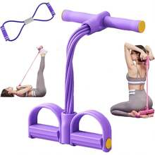 Fashion Puller Exercise, Fitness Resistance Band, Pedal Resistance Band With Handle,8 Tube Pedal Resistance Device, Multifunctional Elastic Yoga Resistance Band For Intense Core - C# - Xem 13