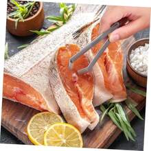 2件装不锈钢猪毛钳镊子，家禽除毛器，厨房拔毛器，鱼骨镊子，脱毛工具 - 查看 5