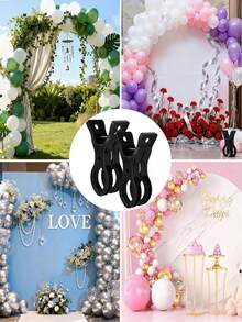 10pcs/5pcs Large Transparent Plastic Balloon Arch Clips, Heavy Duty Clips Suitable For Balloon Arch Kits, Birthday Decor, Handcraft, Photography Studio, Craft Supplies (Black) - 彩色 - 查看 8