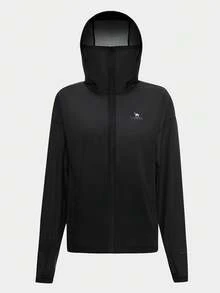 CAMEL CROWN 女士防晒服夏季专业降温针织连帽外套 - 幻影黑 - 查看 4