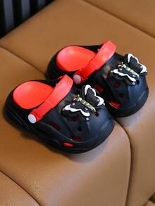Kids Summer New Fashion Cartoon Cute Butterfly Soft Bottom Comfortable Slippers - Black - View 6