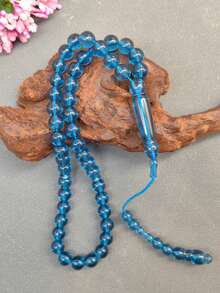 1串45颗10毫米斋月男士念珠，高品质新款猫眼石念珠，适合（斋月和开斋节礼物） - 彩色 - 查看 12