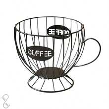 2pcs Iron Coffee Capsule Holder, Minimalist Modern Black & Gold Coffee Cup Design With "Coffee" Text, Suitable For Home/Office Capsule Storage, Small Items/Candy Organizer, Home Decor, Cafe Display, Photography Props - Multicolor - View 9