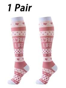 bropite 男女通用压缩袜，1/4/6双装，采用尼龙涤纶混纺针织面料，长筒设计，适合腿部穿着，为健身、瑜伽、普拉提、徒步、跑步、骑行、网球、足球、篮球等运动提供支撑。 - 彩色 - 查看 21