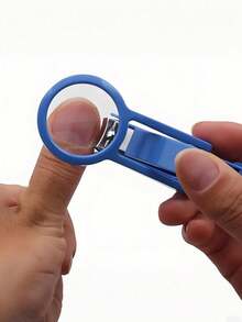 Modern Stainless Steel Nail Clipper Set With Rotating Magnifier, Suitable For Elderly To Precisely Trim Fingernails And Toenails, Includes Sharp Edged Manicure And Pedicure Tools - Multicolor - View 1