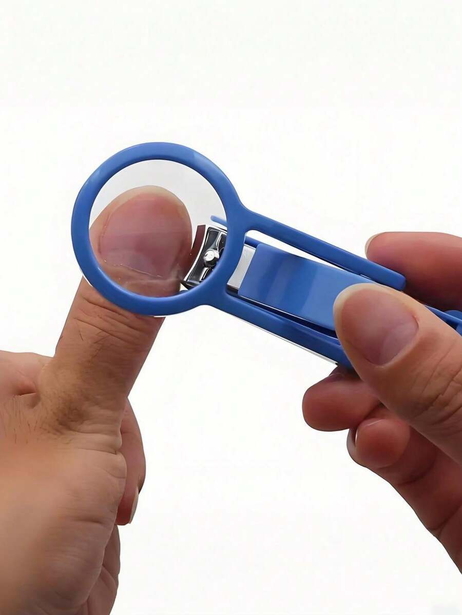 Modern Stainless Steel Nail Clipper Set With Rotating Magnifier, Suitable For Elderly To Precisely Trim Fingernails And Toenails, Includes Sharp Edged Manicure And Pedicure Tools - Multicolor - View 1