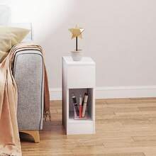 Bedside Table With Drawers, Side Table, Nightstand With Open Compartment, Chest Of Drawers For Bedroom, Living Room, 20 X 30 X 50 Cm, White | - White - View 2