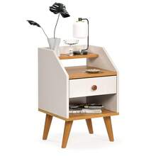 Dakota Bedside Table Bedroom Decor - Beis - Ver 4