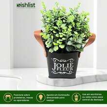 Metal Cachepot With Artificial Plant, Elegant Decorative Arrangement For Living Room, Table, Or Office. - 1 單位 - 查看 5