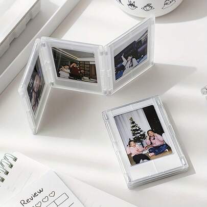 Marco de fotos magnético de plástico horizontal de 7,62 cm, estilo bohemio, adecuado para películas, exhibición de fotos, captura de momentos memorables, decoración para oficina, cocina, sala de estar, dormitorio, gran regalo para el Día de San Valentín, cumpleaños, Año Nuevo